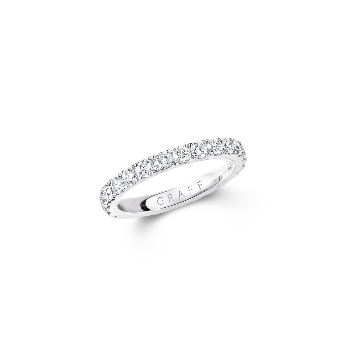 Castle Set Round Diamond Wedding Band