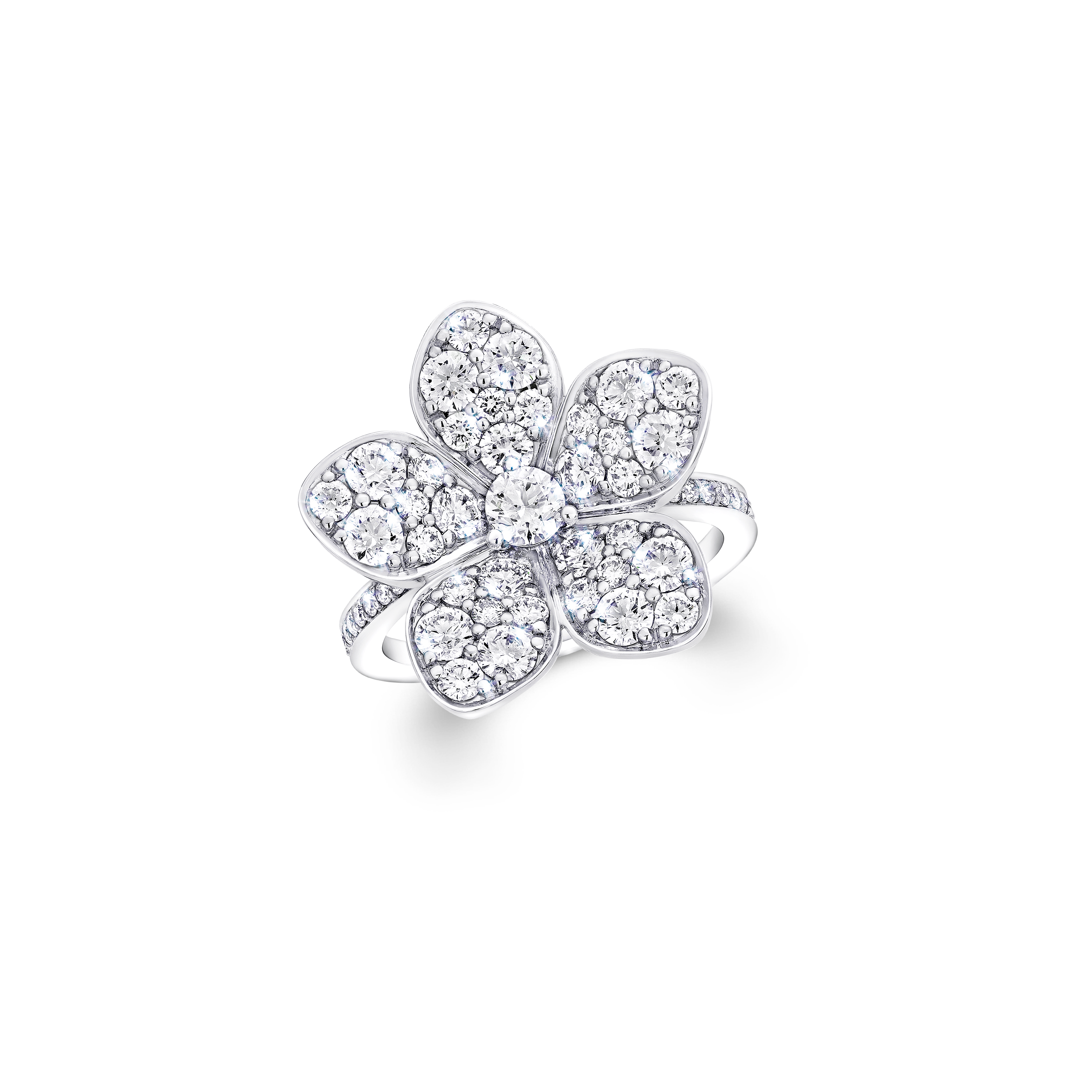 Wild Flower Large Pavé Diamond Ring