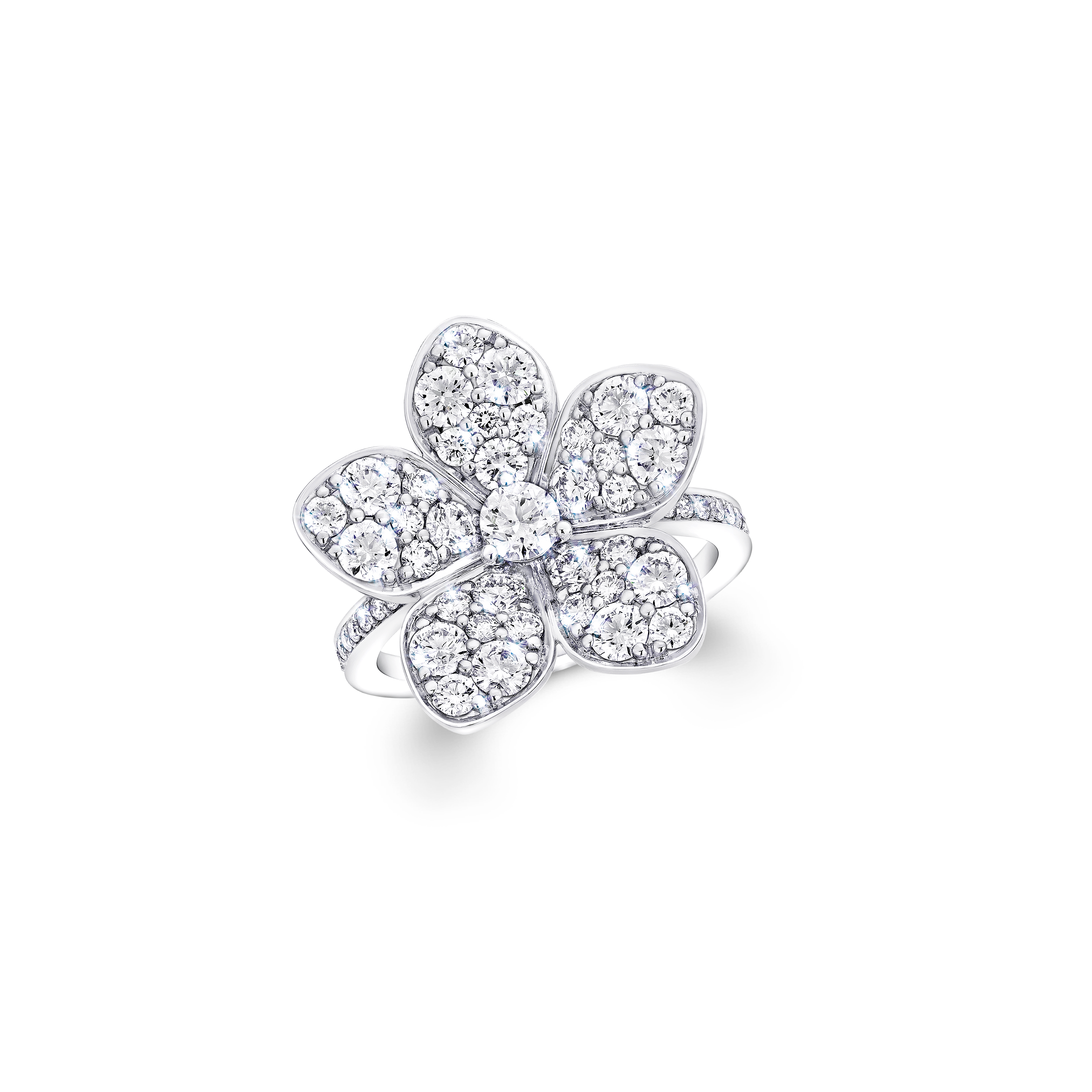 Wild Flower Large Pavé Diamond Ring