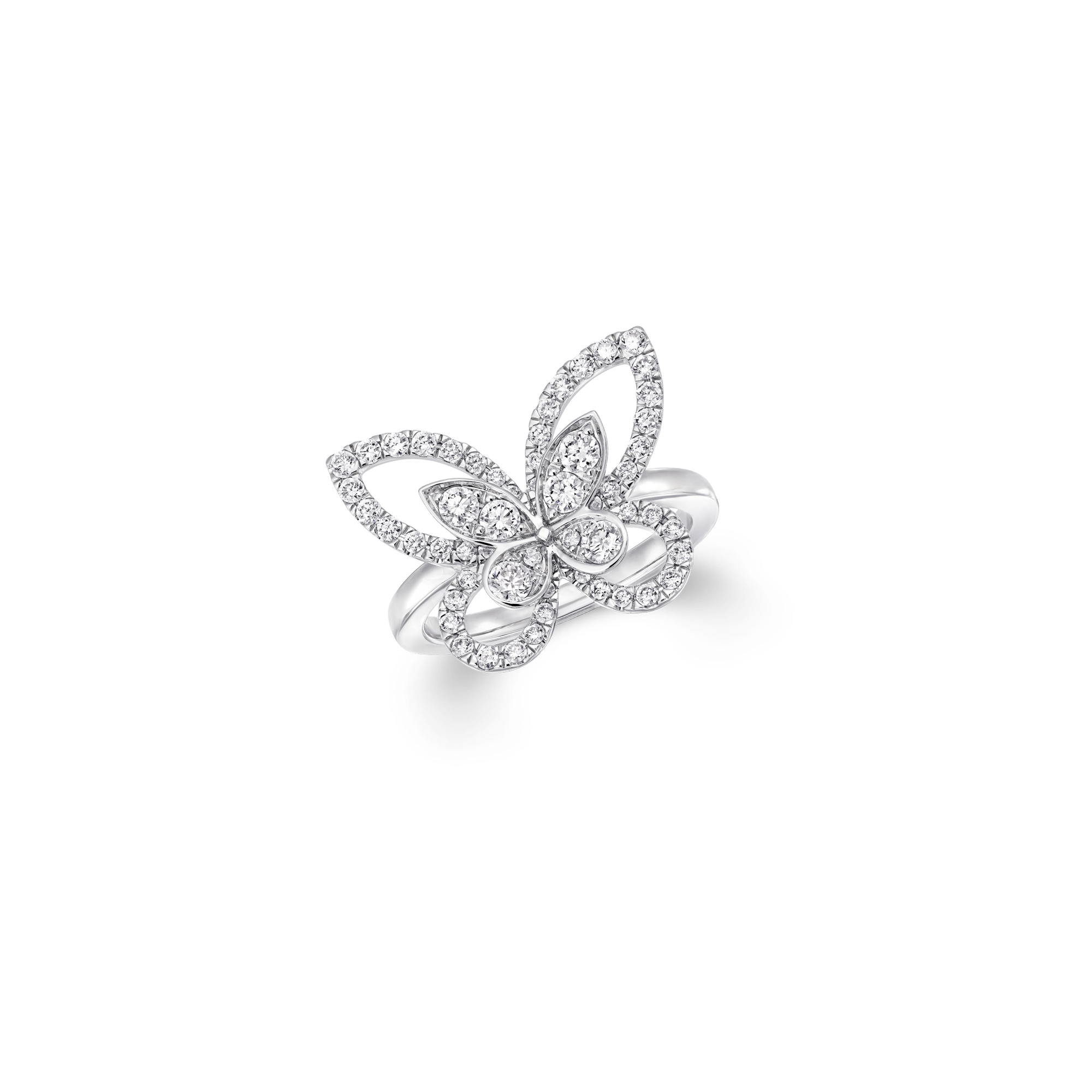 Butterfly Silhouette Diamond Ring