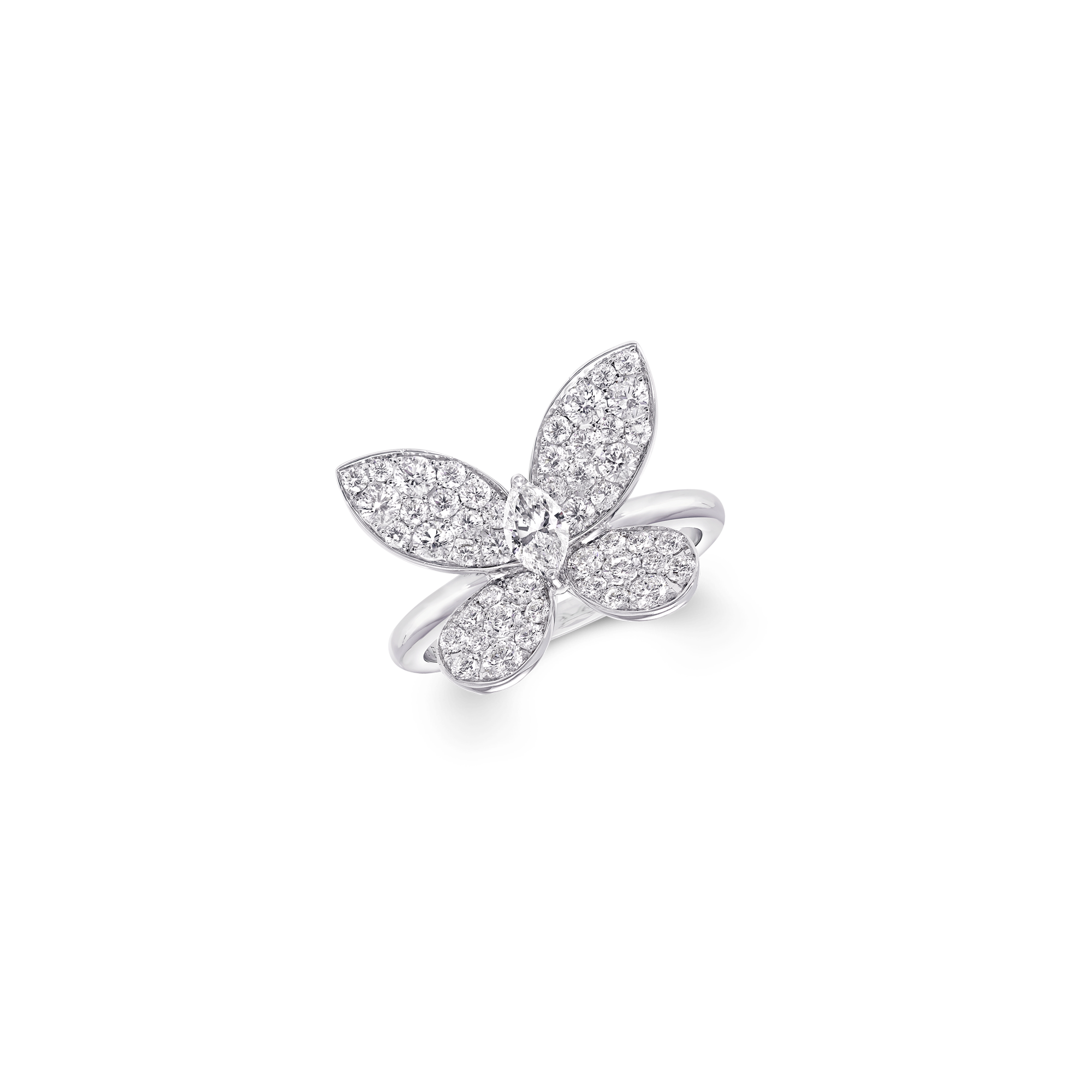 Butterfly Silhouette Diamond Pendant