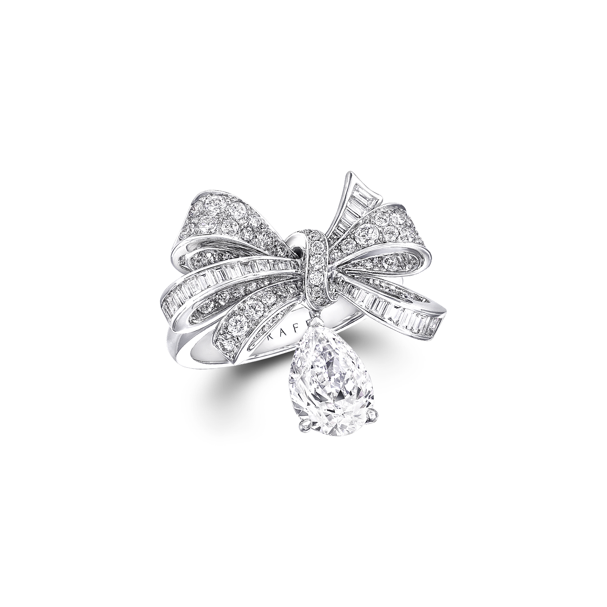 Tilda's Bow Classic Diamond Drop Ring