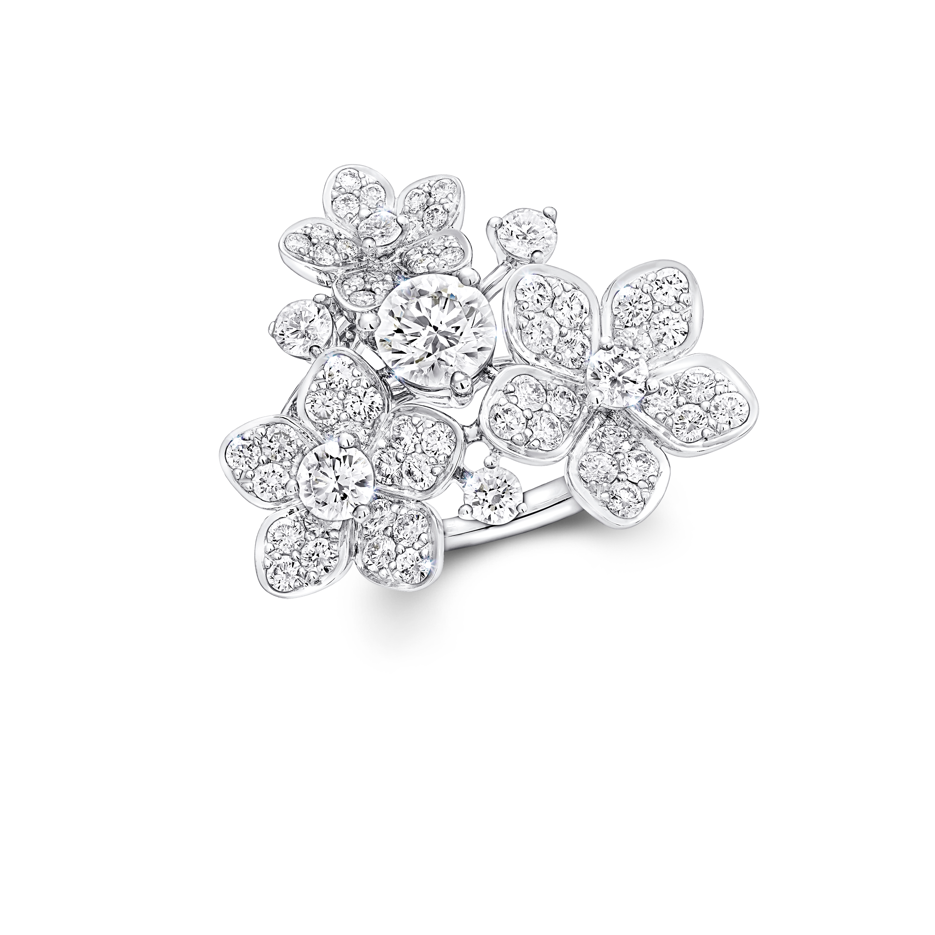 Wild Flower Diamond Cluster Ring