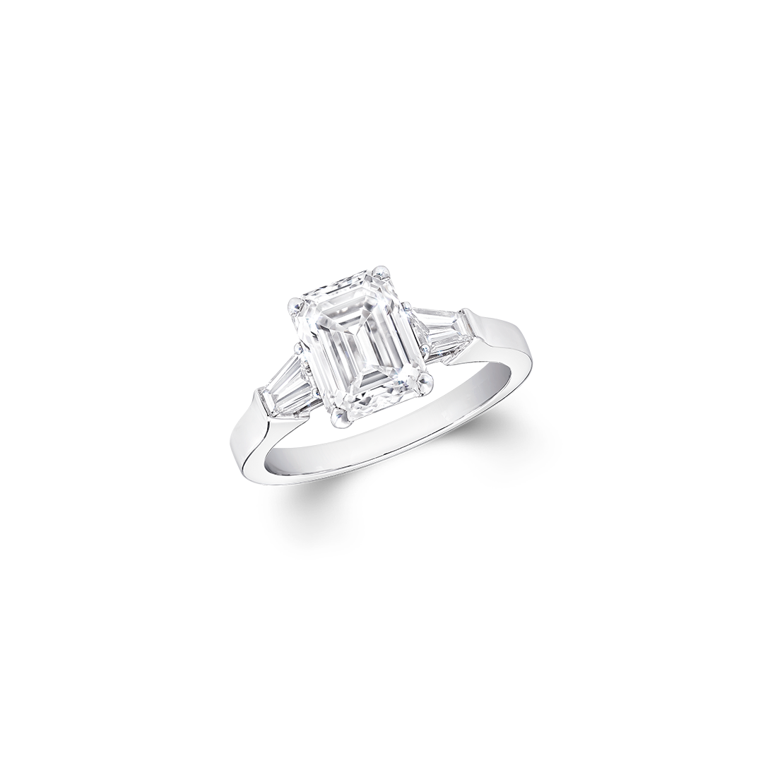 Promise Emerald Cut Diamond Engagement Ring