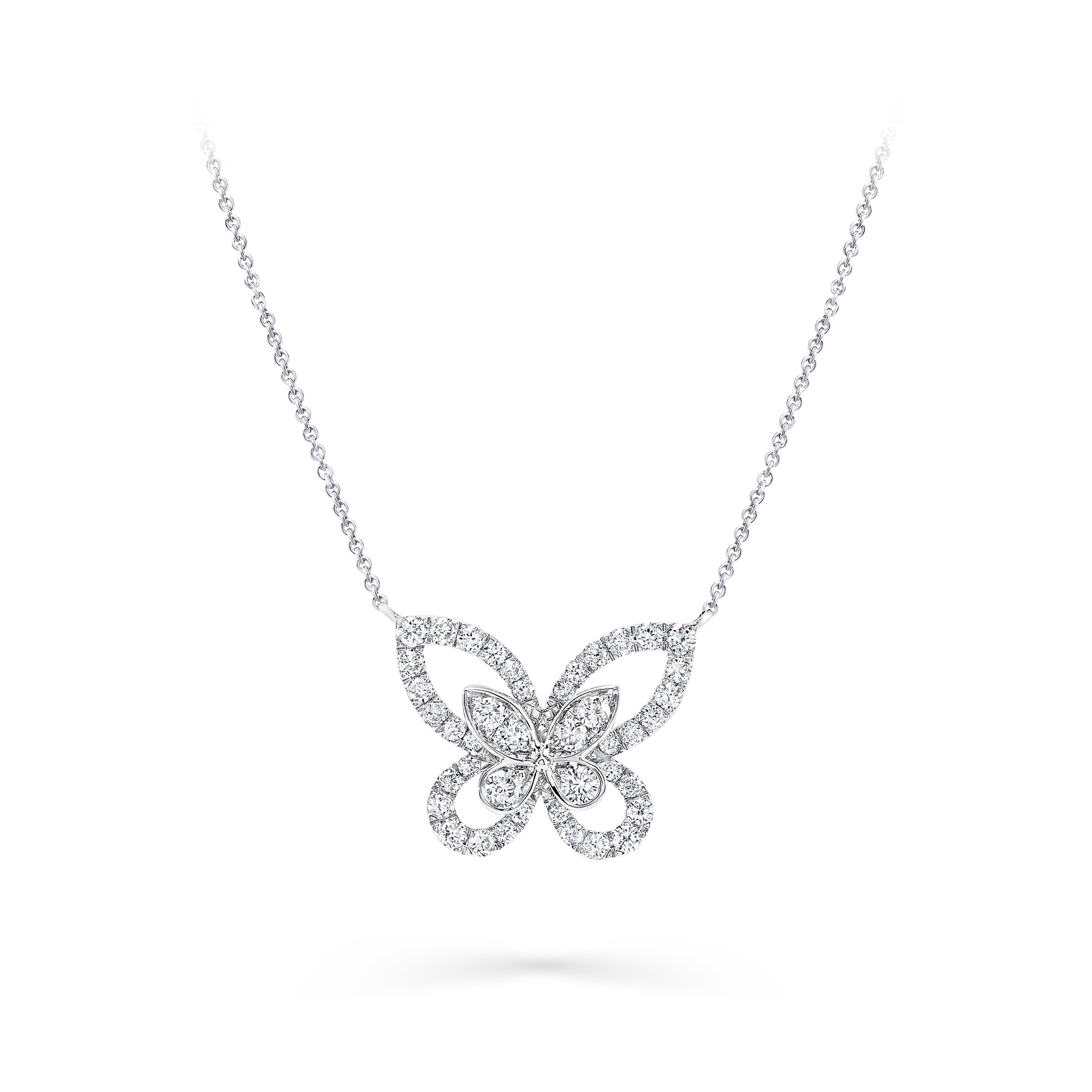 Butterfly Silhouette Diamond Pendant