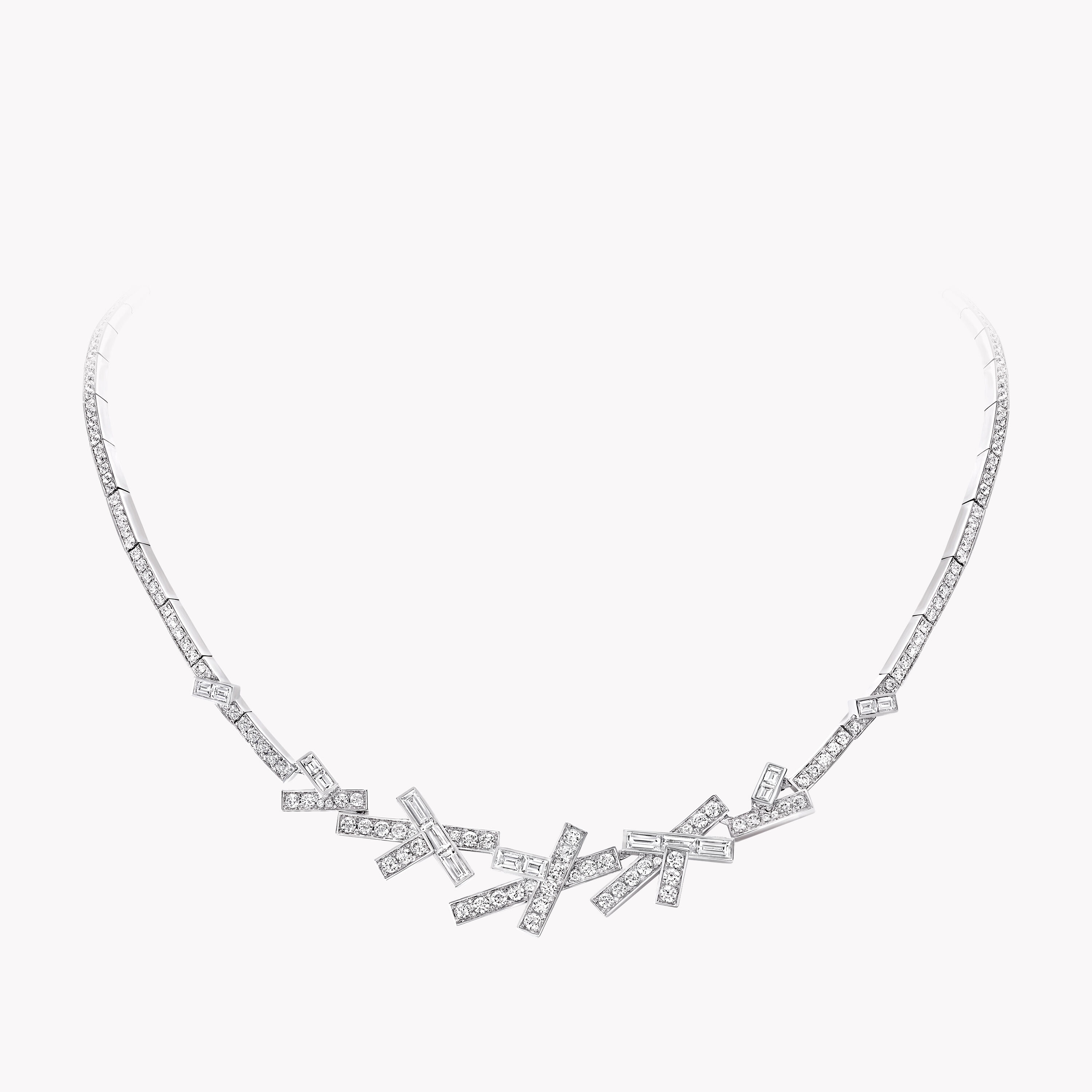 44 Carat Round Brilliant Diamond Necklace Certified For Sale at 1stDibs