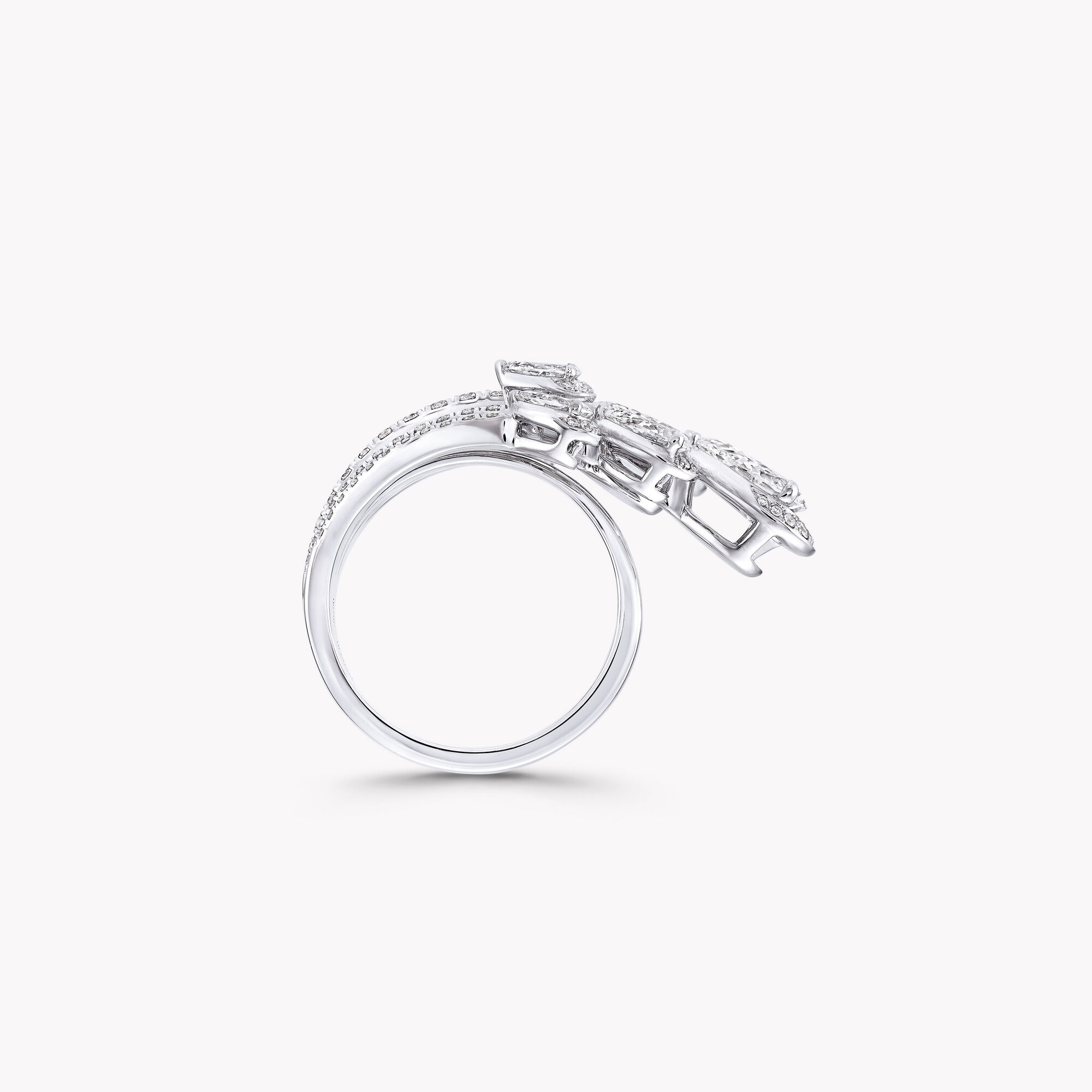 Louis Vuitton Empreinte Ring, White Gold and Diamonds Grey. Size 57