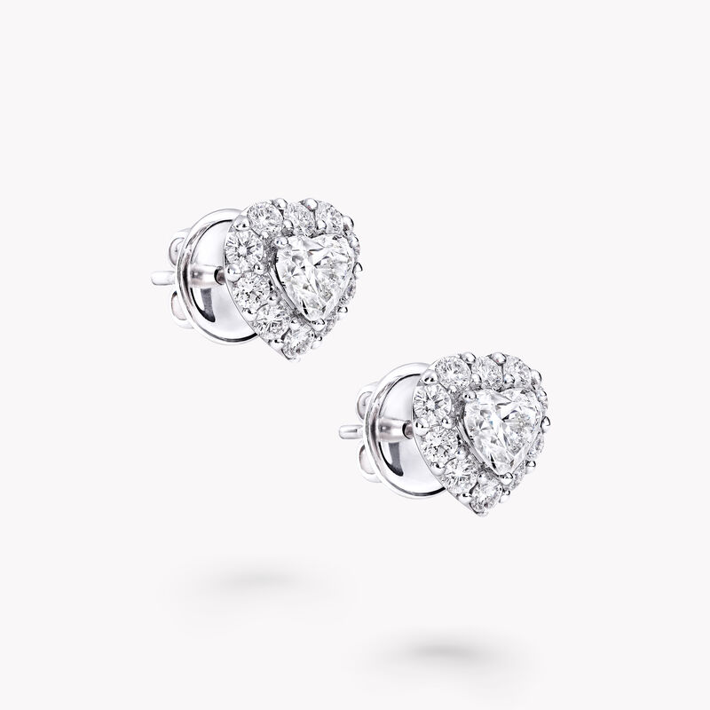 Diamond Hearts Earrings –