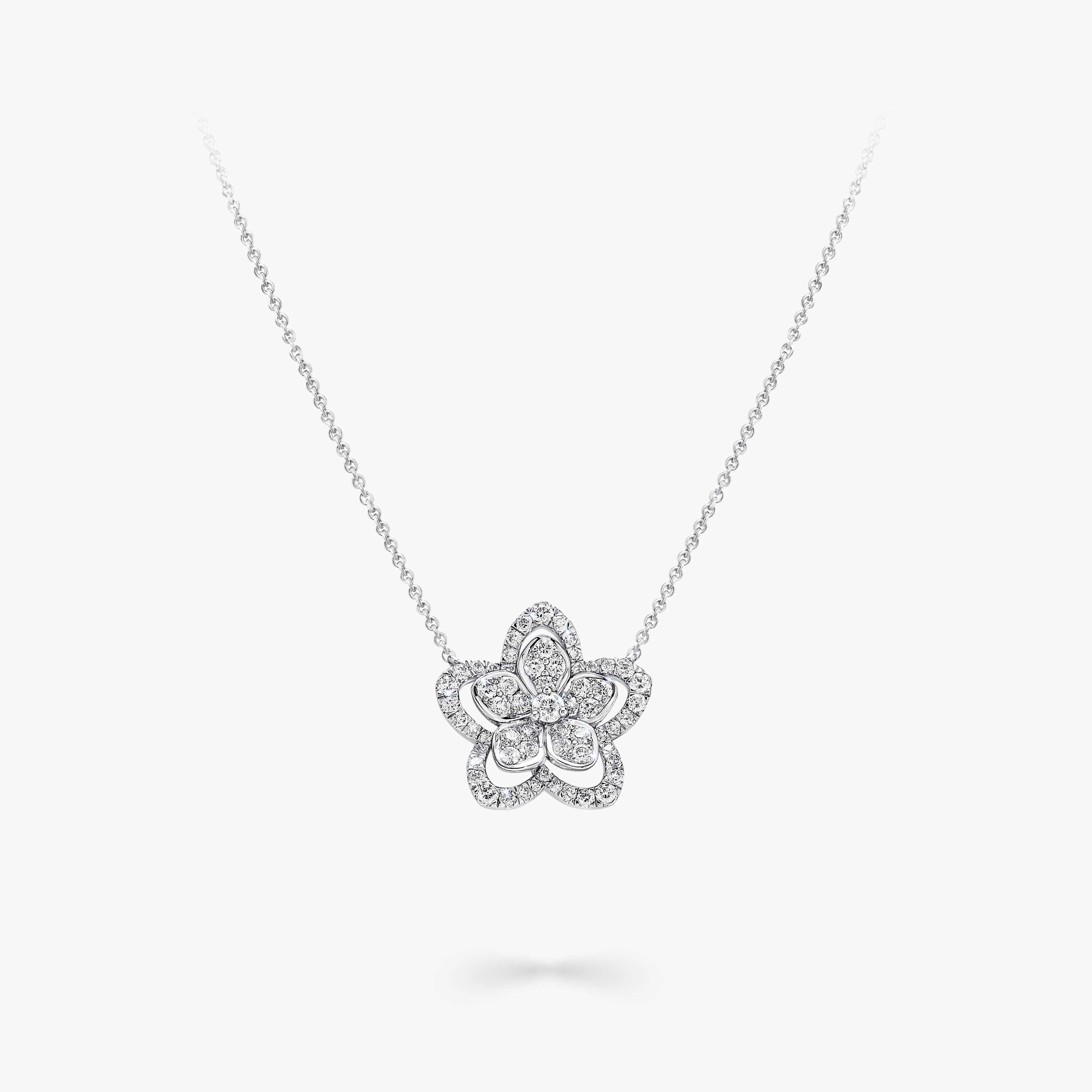 Wild Flower double diamond pendant, Diamond | Graff