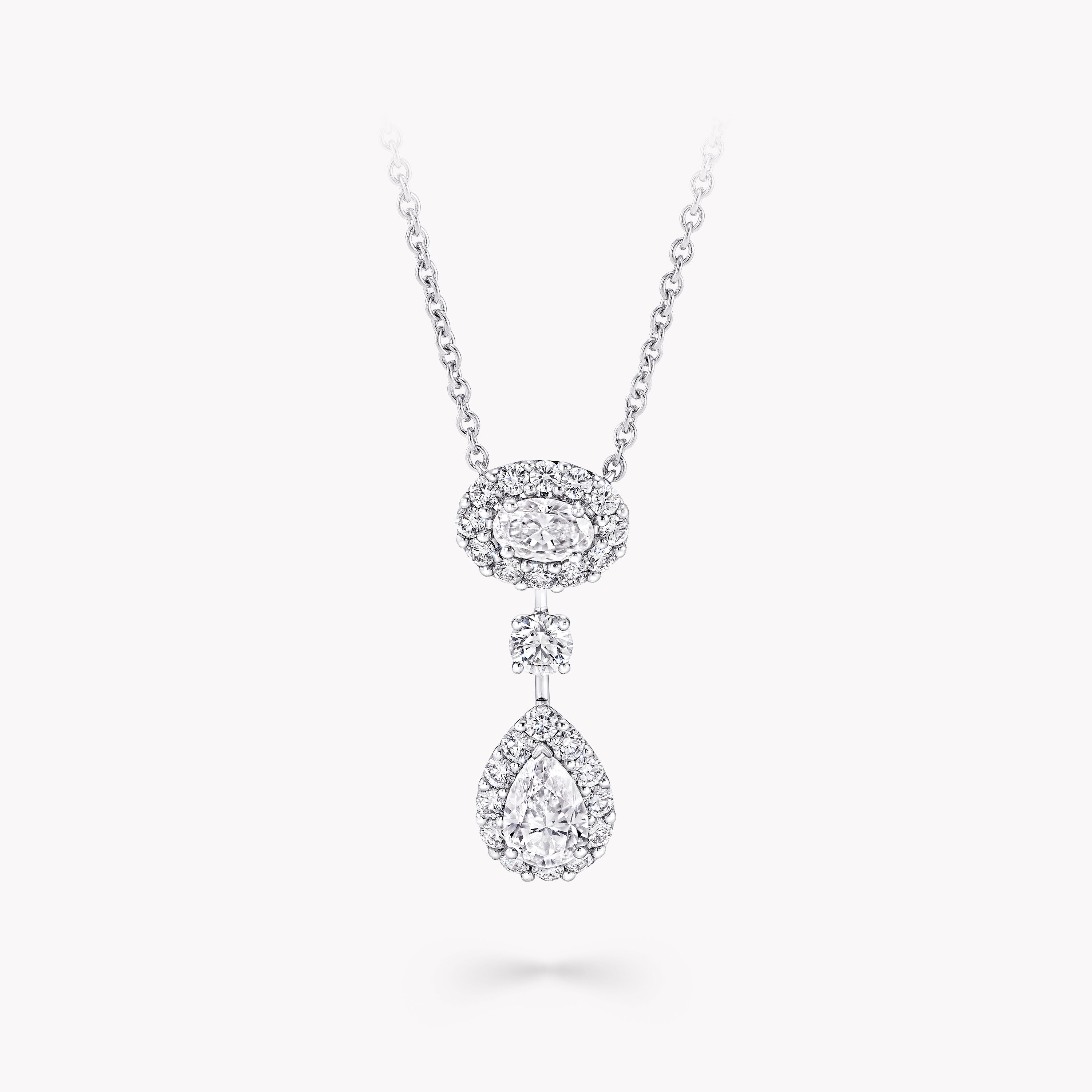 diamond shaped diamond pendant