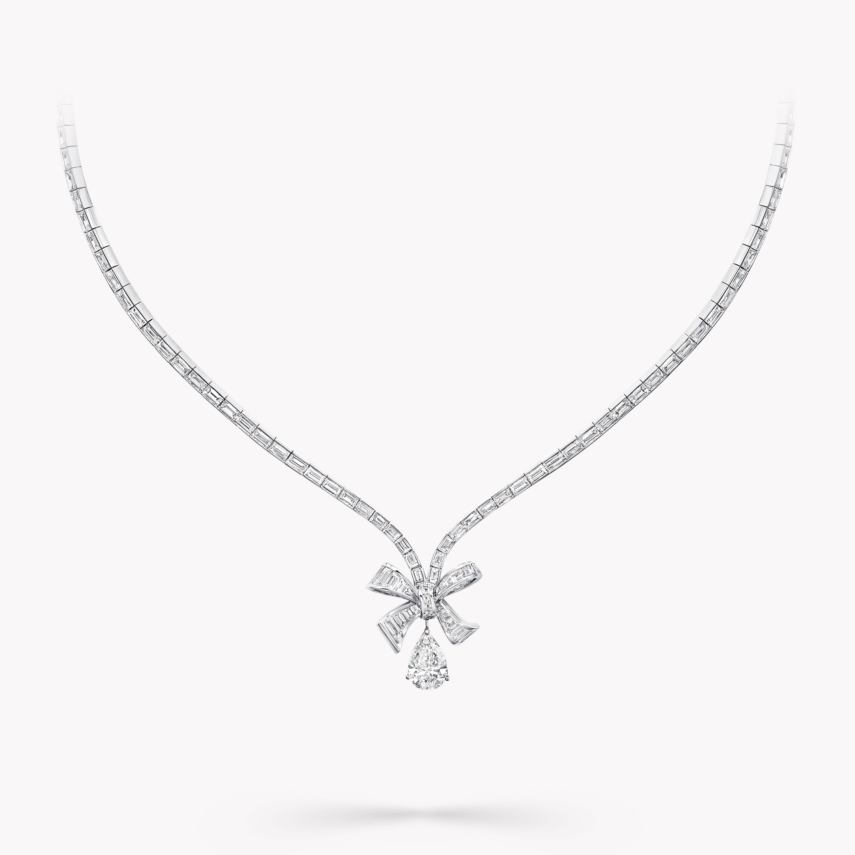 baguette cut diamond necklace