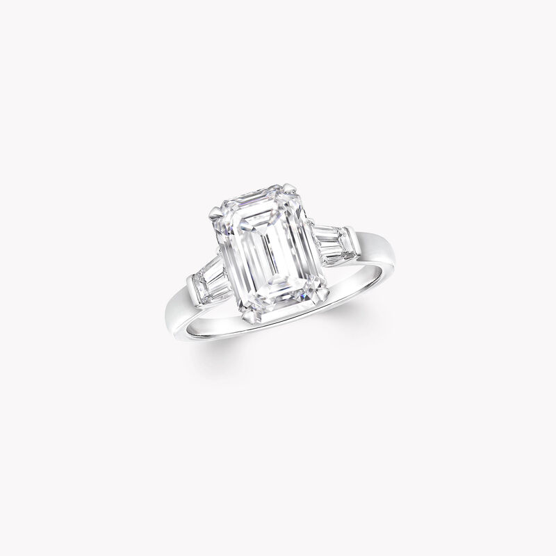 Promise Emerald Cut Diamond Engagement Ring