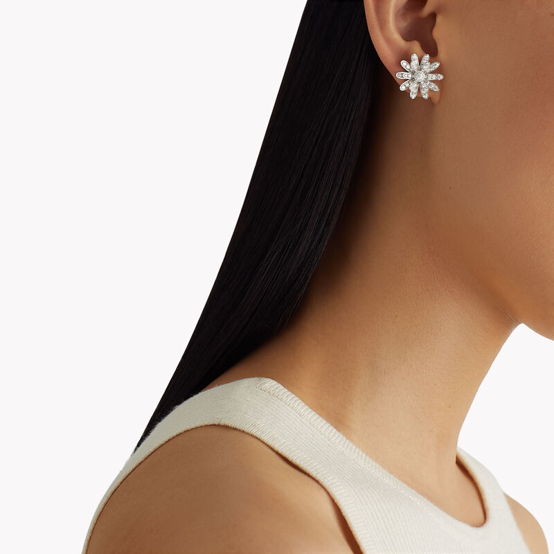 Wild Flower Abstract Diamond Earrings