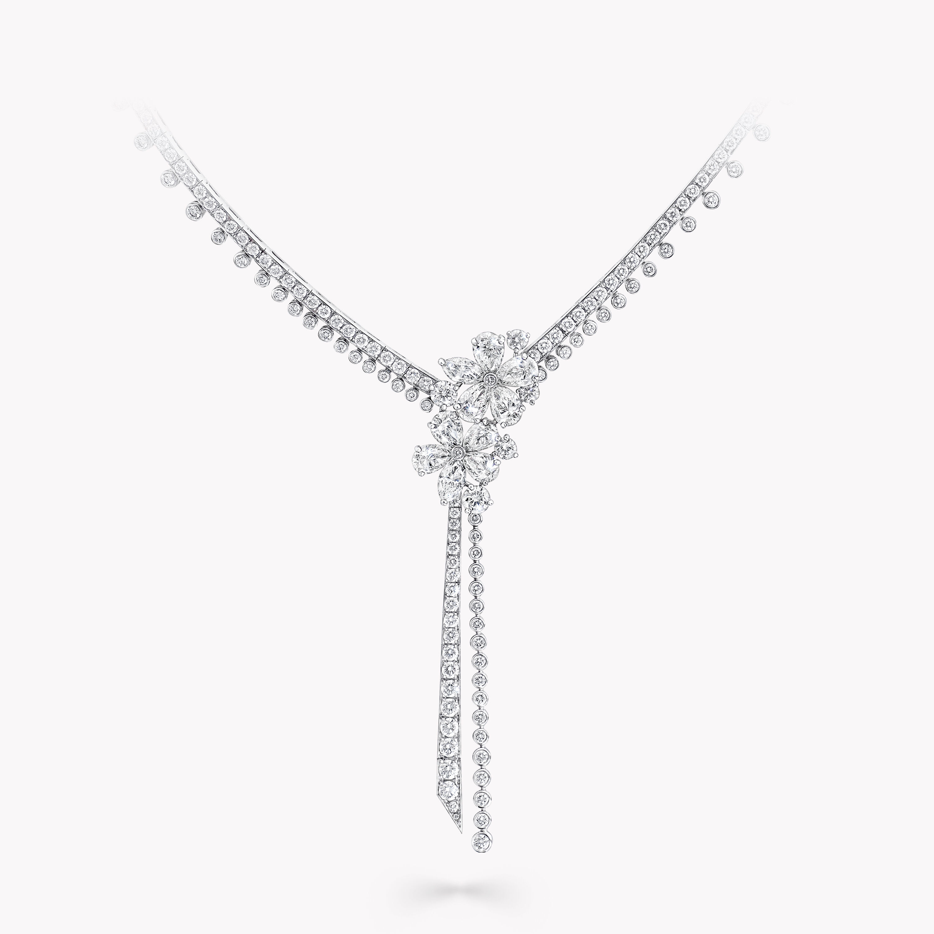 18k Real Diamond Necklace Set JGS-2107-01588 – Jewelegance