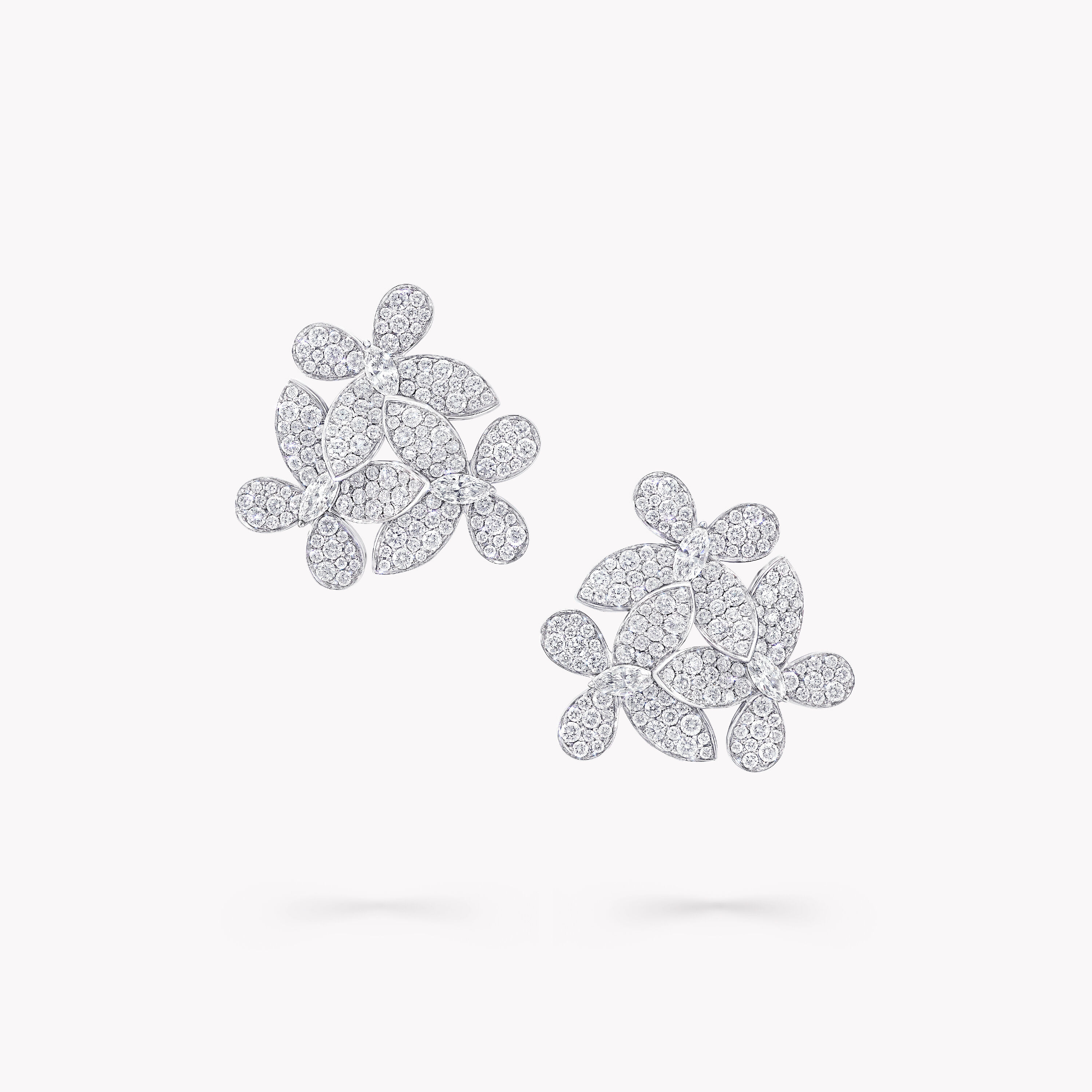 Graff White Gold And Diamond Pavé Butterfly Drop Earrings | ModeSens