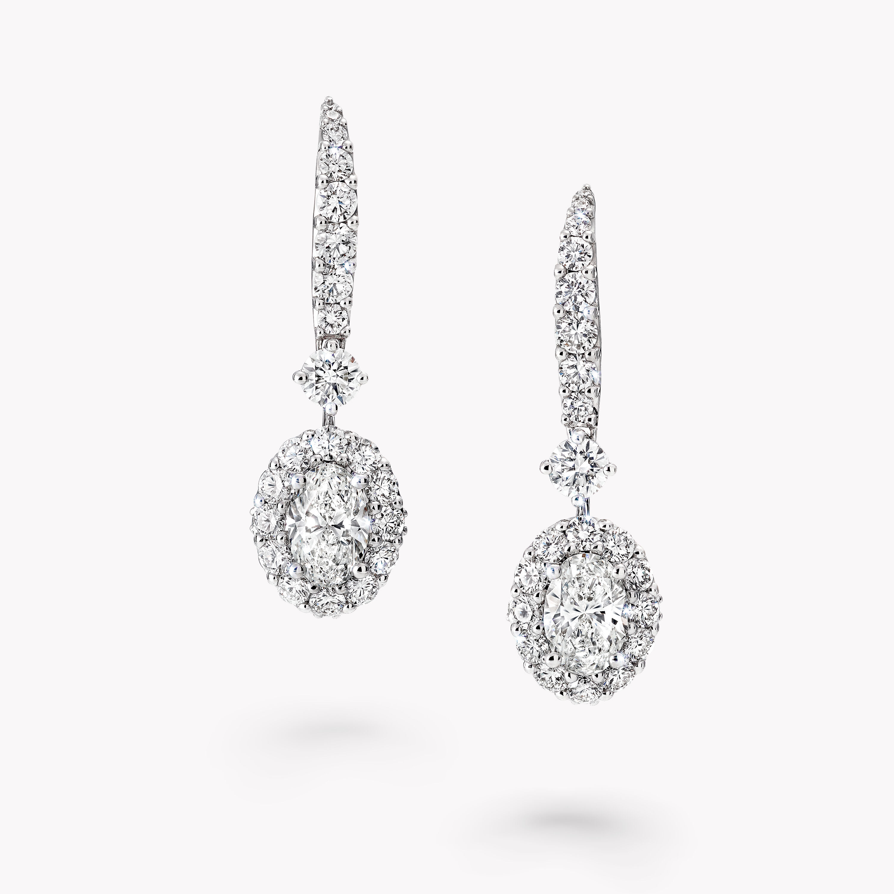 oval shape diamond earrings