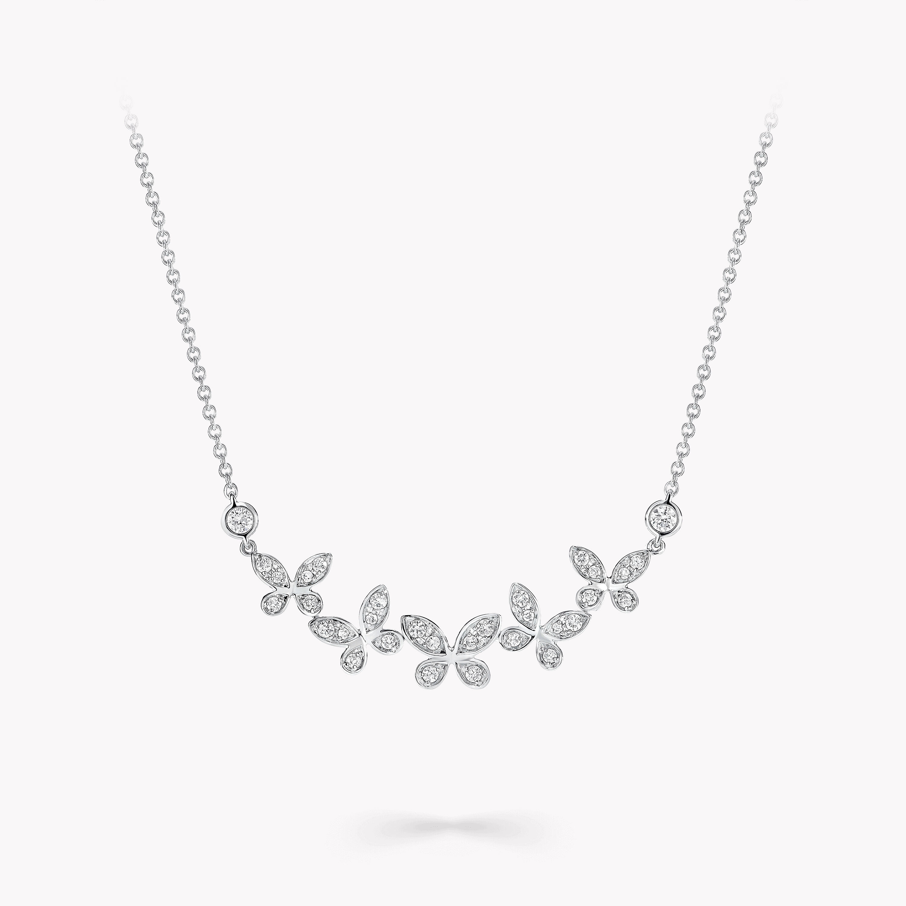 Butterfly Petite Pavé Diamond Line Pendant