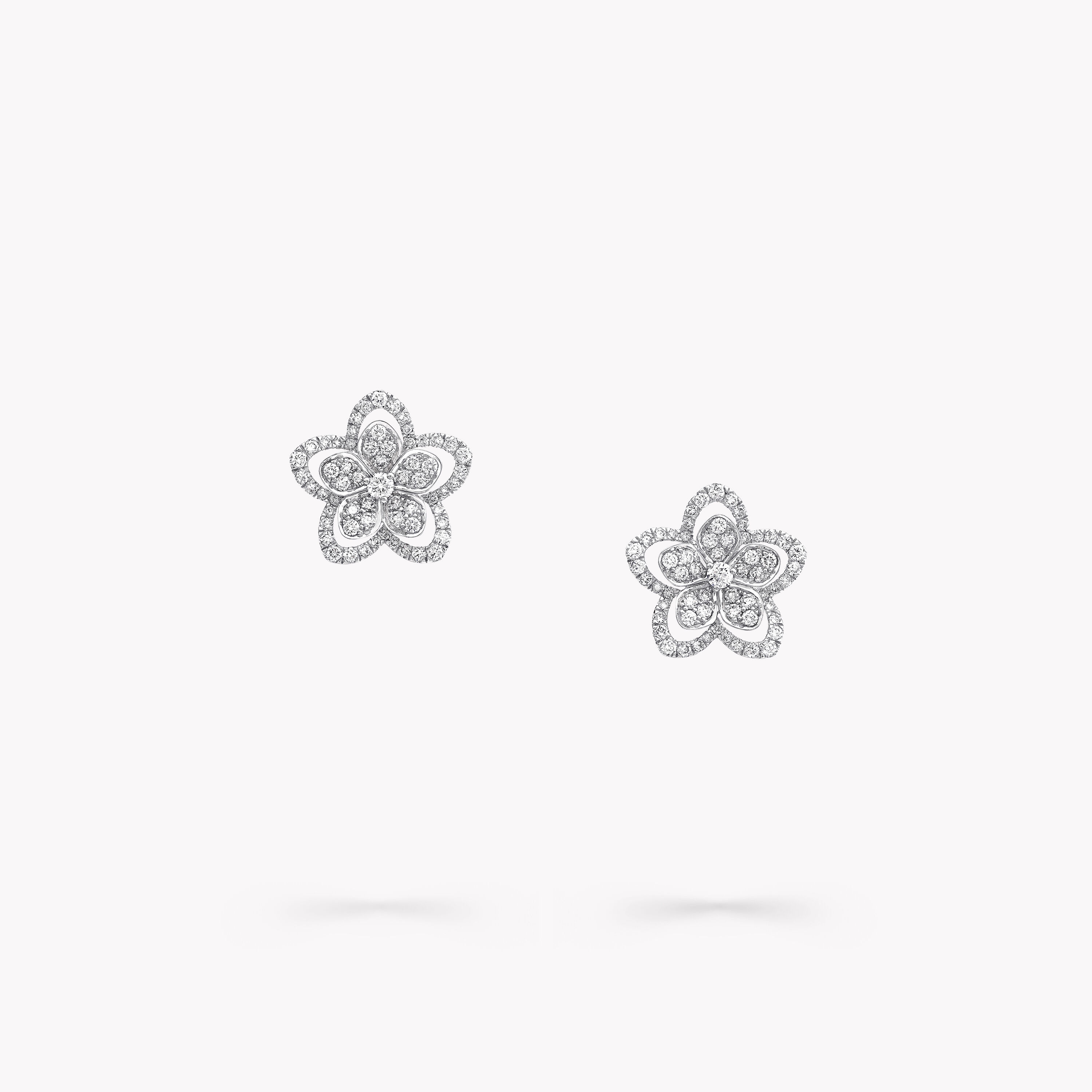 diamond earring flower